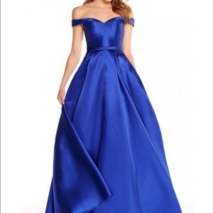 Alyce Paris Royal Blue off-shoulder